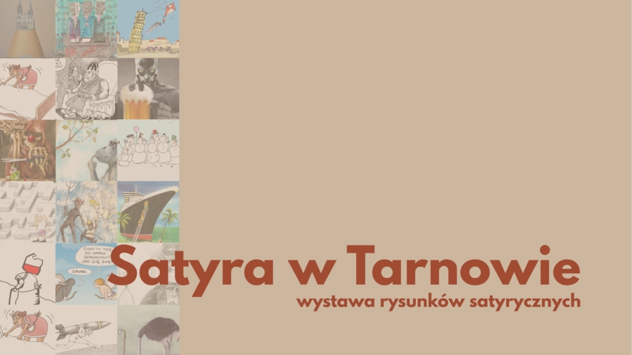 Plakat wystawy "Satyra w Tarnowie"